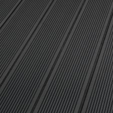 Bild zu Muster Terrassendiele WPC massiv Eiche dunkelgrau - struktur/gerillt